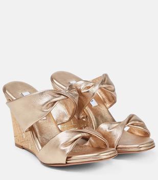 商品Aquazzura | Twist leather wedges,商家MyTheresa,价格¥5827图片