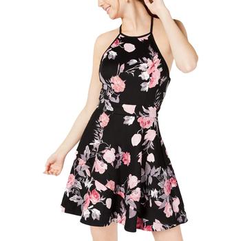 Speechless | Speechless Womens Floral Print Short Halter Dress商品图片,1.4折, 独家减免邮费