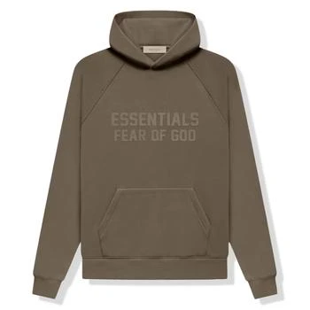 推荐Fear Of God Essentials Logo Flocked Wood Hoodie商品