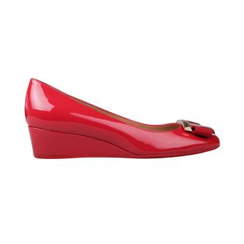 商品Salvatore Ferragamo | SALVATORE FERRAGAMO 女士红色牛皮坡跟鞋休闲鞋 0591075,商家Beyond Chinalux,价格¥2675图片