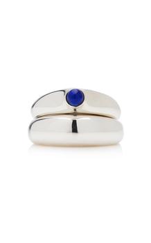商品AGMES | AGMES - Cara Dome Sterling Silver Lapis Ring Set - Silver - US 6 - Moda Operandi - Gifts For Her,商家Moda Operandi,价格¥3119图片