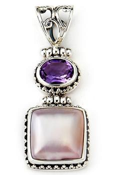 商品SAMUEL B. | Sterling Silver Pink Pearl & Gem Pendant,商家Nordstrom Rack,价格¥519图片