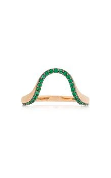 Marie Mas | Marie Mas - 18K Rose Gold Emerald Ring - Green - US 7.5 - Moda Operandi - Gifts For Her,商家Fashion US,价格¥17467