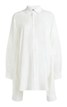 推荐Balenciaga - Knotted Cotton Button-Down Shirt  - White - 1 - Moda Operandi商品