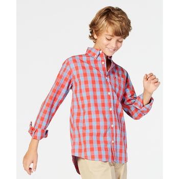 Tommy Hilfiger | Big Boys Box-Plaid Cotton Shirt商品图片,7.4折