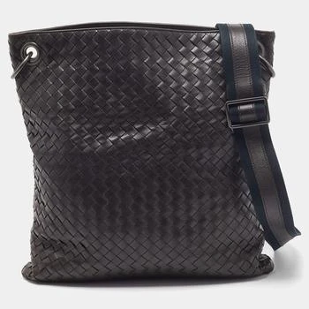 推荐Bottega Veneta Brown Intrecciato Leather Messenger Bag商品