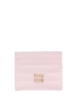 Miu Miu | MIU MIU logo-plaque card holder商品图片,7.7折