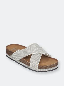 商品Ariane Silver Footbed Sandals Silver (Grey)图片