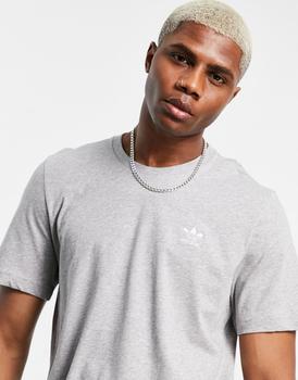 推荐adidas Originals essentials t-shirt in grey heather with small logo商品