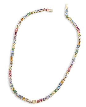 商品Kayden Crystal & Enamel Collar Necklace, 16"图片