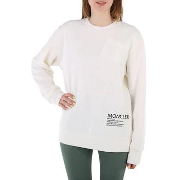 推荐Ladies Natural Logo Print Cotton-Blend Crew-Neck Sweatshirt商品