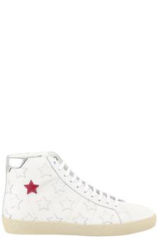 推荐Saint Laurent Star Patch Lace-Up Sneakers商品