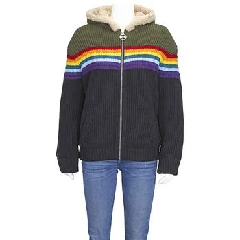 GCDS | Ladies Sherpa Lined Rooded Rainbow Sweater 2.4折