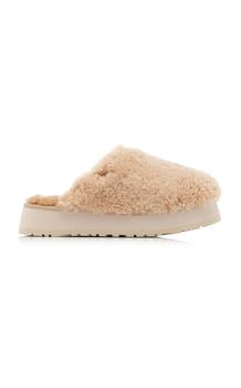 推荐UGG - Women's Shearling Maxi Platform Slides - Neutral - US 5 - Moda Operandi商品