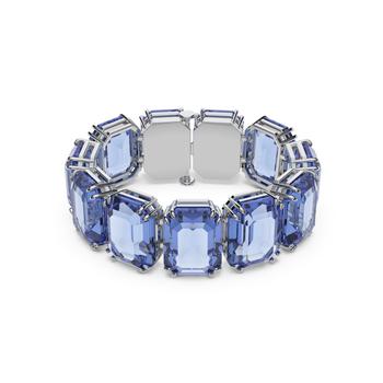 施华洛世奇手链价格, Swarovski | Millenia bracelet octagon cut blue rhodium plated商品图片 
