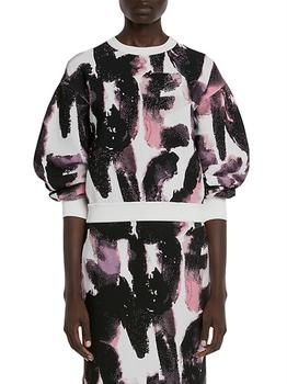 推荐Oversized Brushstroke Pullover Sweatshirt商品