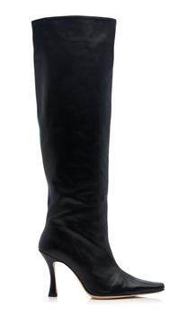 推荐STAUD - Women's Cami Leather Knee Boots - Black - IT 36 - Moda Operandi商品