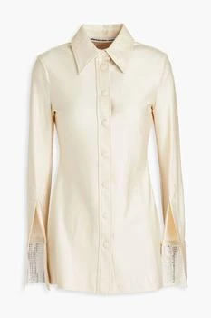 Alexander Wang | Crystal-embellished satin-jersey shirt,商家THE OUTNET US,价格¥881