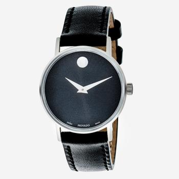 商品Movado | Movado Museum Classic Stainless Steel Blue Dial Women's Quartz Watch 607318,商家Shopworn,价格¥1423图片