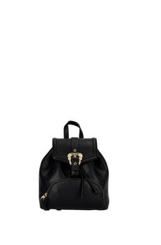 Versace | Backpack with front pocket and closing with flap and women's button pour jeans couture 73va4bf8-zs413 black商品图片,7.3折