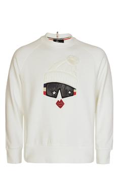 product Grenoble Women's Padded Chest Motif Sweatshirt White image