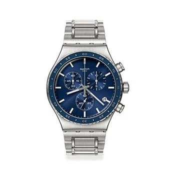 Swatch | Cobalt Lagoon Chronograph Quartz Blue Dial Men's Watch YVS496G 8折, 满$75减$5, 满减
