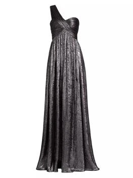 AMUR | Bettie Metallic One-Shoulder Gown,商家Saks Fifth Avenue,价格¥4771