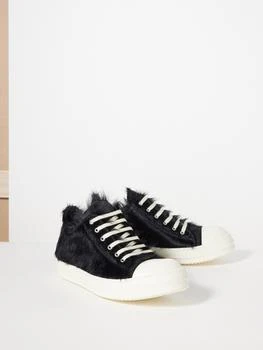 Rick Owens | Furry calf hair low-top trainers 