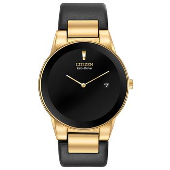 Eco-Drive Men's Axiom Black Leather Strap Watch 40mm
