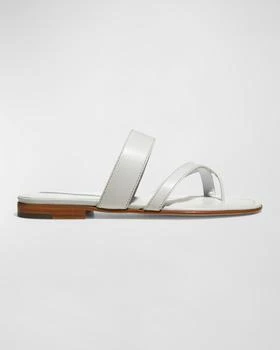 Manolo Blahnik | Susa Flat Leather Sandals 