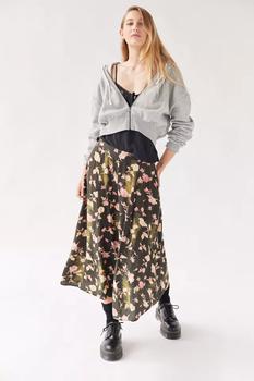 Urban Renewal | Urban Renewal Remade Dark Floral Bleached Maxi Skirt商品图片,5.1折, 1件9.5折, 一件九五折