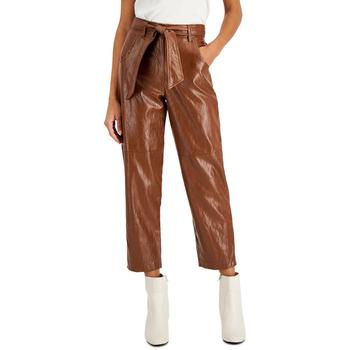 推荐Marella Womens Faux leather Tie-front Trouser Pants商品