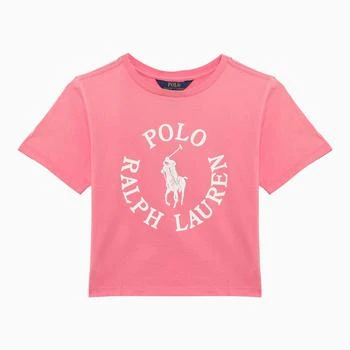 Ralph Lauren | Pink T-shirt with cotton logo 8折×额外9.4折, 额外九四折