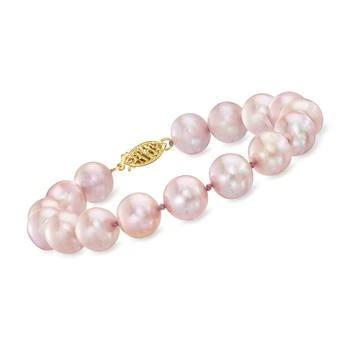 Ross-Simons | Ross-Simons 10-11mm Pink Cultured Pearl Bracelet With 14kt Yellow Gold,商家Premium Outlets,价格¥1385