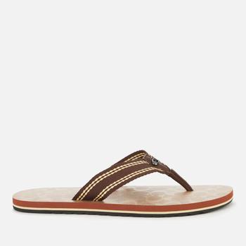 Coach | Coach Men's Leather Signature Flip Flops商品图片,