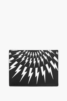 Neil Barrett | Leather Fair-Isle Thunderbolt Card Holder,商家Premium Outlets,价格¥874