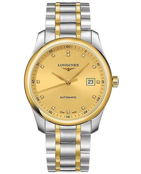 更多longines master, Longines | Longines Master Collection Automatic 40mm Champagne Dial Diamond Yellow Gold Plated and Stainless Steel Men's Watch L2.793.5.37.7商品图片 7.1折