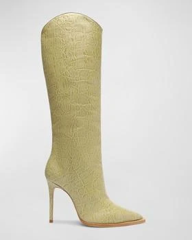 推荐Maryana Embossed Tall Stiletto Boots商品