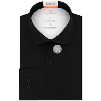 推荐Men's Slim-Fit Stretch Black Dress Shirt商品