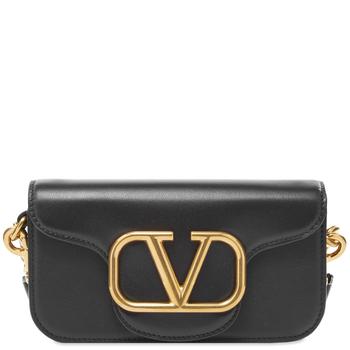 推荐Valentino V Logo Leather Cross Body Bag商品