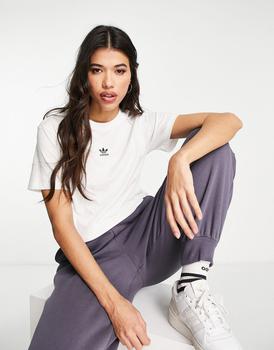 Adidas | adidas Originals Trefoil essentials t-shirt in white商品图片,$625以内享8折
