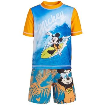 Mickey Mouse | Toddler Boys Rash Guard & Swim Trunks, 2 Piece Set,商家Macy's,价格¥354