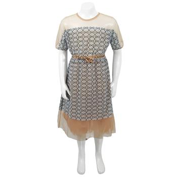 推荐Burberry Girls Leila Geometric-floral Tulle Dress, Size 10Y商品