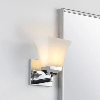 Staunton 5" 1-Light Iron/Glass Modern Cottage LED Vanity Light