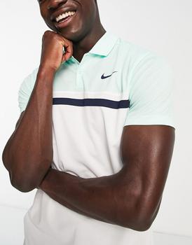Nike Golf, NIKE | Nike Golf Victory colour block polo in mint and white商品图片 