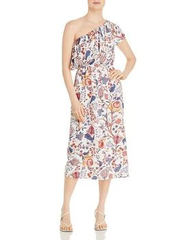 Tahari | Printed One Shoulder Ruffle Trim Dress 2.9折