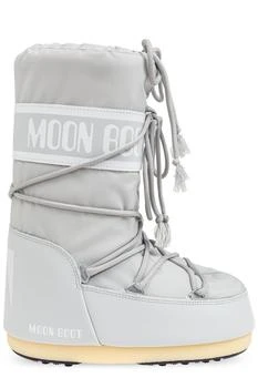 Moon Boot | Moon Boot Kids Icon Logo Printed Lace-Up Boots,商家Cettire,价格¥1178