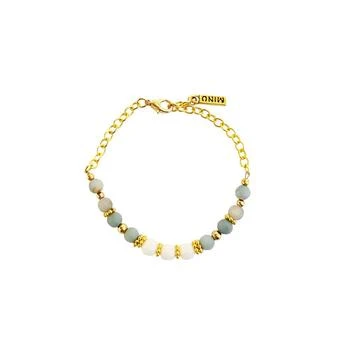 Women's Nurelle Ain Bracelet with Amazonite and White Jade Beads