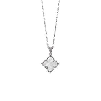 商品Adornia Flower Mother of Pearl Necklace silver white,商家Premium Outlets,价格¥220图片