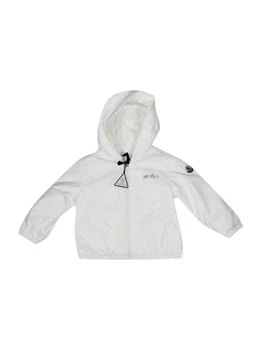 Moncler | Evanthe Baby Windproof Jacket With Hood And Zip Closure And Silver Logo Writing On The Chest.,商家Italist,价格¥2081